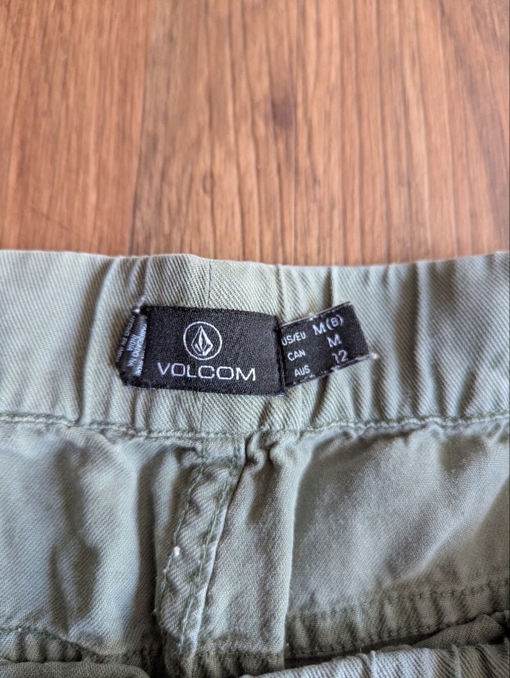 Volcom Olive Green Cargo Drawstring Pants Sz M/8 - Picture 5 of 8